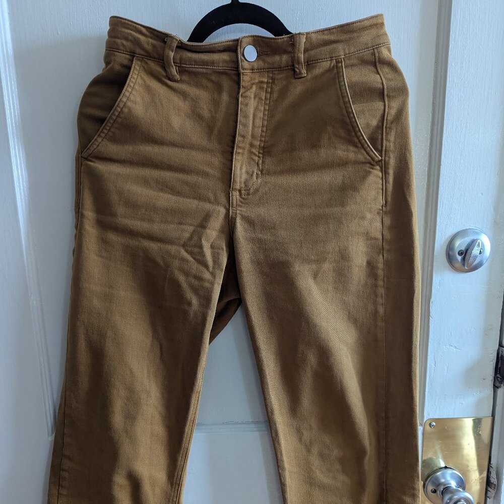 Everlane High Rise Crop Women's Pants Size 4 Golden Brown